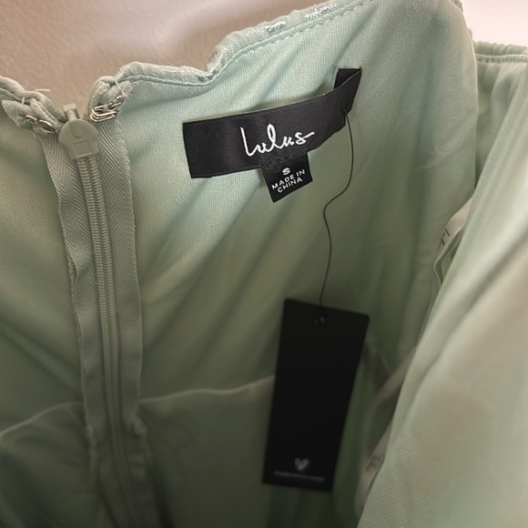 Lulu’s Pale Sage Tiered Corset Evening Gown - Picture 8 of 12